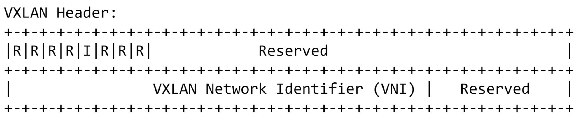 由IETF VXLAN规范定义的VXLAN标头