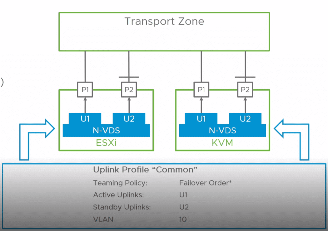 带有新虚拟交换机的VMware NSX-T N-VDS分组策略